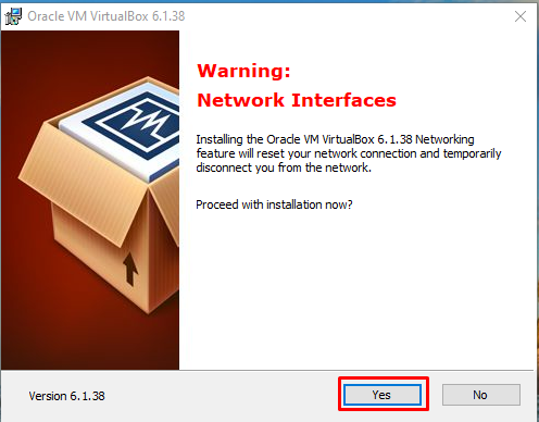 Step 4: Network Interfaces Warning