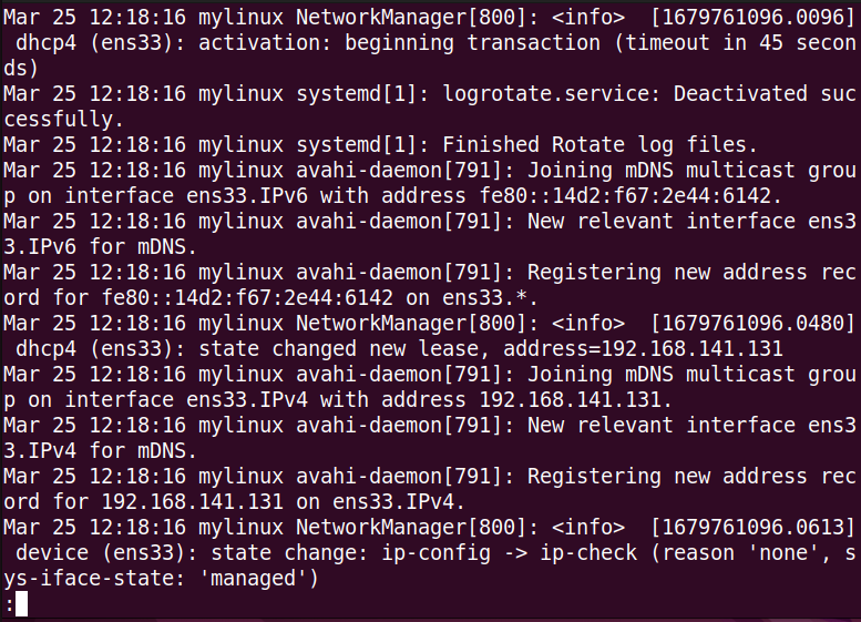 Check few system logs on Linux