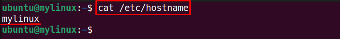 Check the hostname in Linux