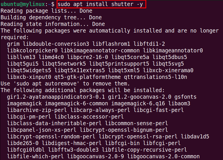 Install shutter in Ubuntu